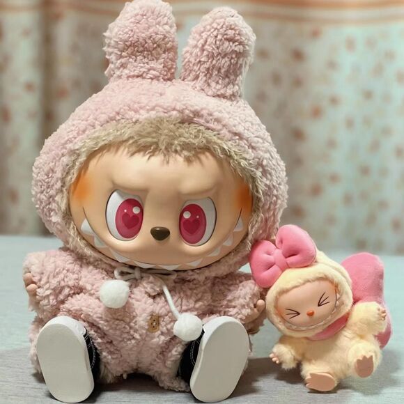 🚫SOLD🚫Big Labubu Sherpa Outfit - Pink Bunny Pajamas(2 in 1) - Picture 2 of 3